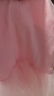艾舞戈兒童舞蹈服女童短袖芭蕾舞練功服寶寶連體裙粉色公主紗裙 130碼 曬單實(shí)拍圖