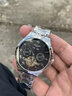 LONGAlES瑞士正品浪Longine手表男士機(jī)械表防水多功能陀飛輪進(jìn)口名表 L888-本色白面皮帶 曬單實(shí)拍圖