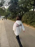 卡圖弛國(guó)潮牌復(fù)古梅花印花衛(wèi)衣男春秋季寬松高街重磅休閑衣服連帽衫外套 白灰色 常規(guī) XL 曬單實(shí)拍圖