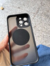 KEKLLE【膚感支點殼】適用iPhone15promax手機殼 蘋果15promax保護套磨砂抗指紋360°磁吸支架 午夜黑 曬單實拍圖