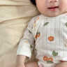 貝樂(lè )咿新生嬰兒衣服夏季薄款純棉初生兒上衣護肚男女寶寶和尚服半背衣 蘋(píng)果熊-5256 52 曬單實(shí)拍圖