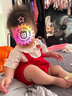 溜溜果女嬰兒衣服夏季短袖連體衣薄款夏裝純棉新生兒寶寶哈衣夏天外出服 短袖紅色背帶公主 80cm 適合15-17斤內(nèi)身高71-78cm 曬單實拍圖