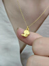 黃金餅干蛇吊墜女金包銀生肖蛇本命年掛墜項鏈生日禮物送女友老婆 餅干蛇生肖蛇吊墜【配K金項鏈】 曬單實(shí)拍圖