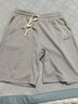名創(chuàng)優(yōu)品（MINISO）重磅短褲男夏季戶外運動直筒五分褲青少年潮流百搭中褲 麻灰 L 曬單實拍圖