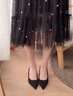 瑜尚臻品法式高跟鞋女不累腳黑色氣質(zhì)包頭涼鞋女2025新款秋冬細跟成年禮 黑色(8厘米)-36 曬單實(shí)拍圖
