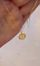 中國黃金（CHINA GOLD）黃金項鏈女足金莫比烏斯環(huán)吊墜套鏈?zhǔn)罪椘呦η槿斯?jié)生日禮物送女友 今/次日達(dá)*約1.2-1.3g+贈銀鏈+情人節(jié)禮盒 曬單實拍圖