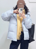明摩秋冬款 MM白鴨絨羽絨服女短款加厚情侶款寬松中戲連帽面包服2024年 淺綠色 S 曬單實(shí)拍圖