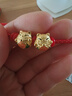 明牌珠寶足金硬金黃金路路通招福貓如意貓轉(zhuǎn)運(yùn)珠手鏈串珠女定價(jià)  招福貓AFP0586 金重約1.00-1.16克 曬單實(shí)拍圖