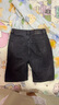 UR2025夏季新款女裝簡(jiǎn)約休閑百搭修身牛仔短褲UWM850096 正黑 27 曬單實(shí)拍圖