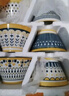 佩爾森（CERAMICS）北歐碗家用創(chuàng)意高腳米飯碗陶瓷釉下彩餐具復古小碗吃飯斗笠碗 5英寸碗混色6個裝 曬單實拍圖