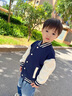SNOOPY男童套裝2025春秋新款男孩棒球服秋裝兒童外套中大童休閑衣服 汽車努比背藏青+墨鏡努比藏青 110 曬單實拍圖