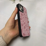 FUNNY RICH愛心粉豹紋適用iPhone16ProMax手機殼蘋果15plus新款磁吸保護套14女款防摔13高級潮流甜酷個性 黑框（磁吸款） iPhone 13 曬單實拍圖