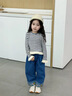 G. DUCKKIDS女童褲子女寶寶牛仔褲秋季兒童秋裝2025新款長褲小女孩直筒褲洋氣 草莓 100 曬單實(shí)拍圖