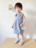 G.DUCKKIDS童裝女童連衣裙夏季2024新款兒童裙子夏天公主裙中小童女孩背心裙 藍色菠蘿 110 (建議身高100-110cm 4-5歲) 曬單實拍圖