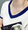 六桂福珠寶 LIU GUI FU JEWELRY竹節(jié)黃金吊墜女1克足金2025年新款純金項鏈生日禮物送女友媽媽款 金重0.49g  節(jié)節(jié)高升吊墜 曬單實拍圖