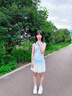 小豬彼特女童套裝夏季POLO背心網(wǎng)球服兒童涼感速干半身裙女大童訓(xùn)練運(yùn)動(dòng)服 6125藍(lán)色 170 cm 曬單實(shí)拍圖