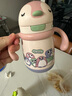 babycare小企鵝兒童保溫杯嬰幼兒寶寶保溫奶瓶水壺學飲直飲吸管杯兒童水杯 贈直通吸嘴- 把手款萊莎粉 300ml 曬單實拍圖