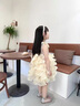 G.DUCKKIDS小黃鴨童裝公主裙女童連衣裙夏季兒童禮服女孩背心蛋糕裙夏裝裙子 香檳色 100 尺碼2~3歲【90-100cm】cm 曬單實(shí)拍圖