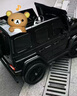 大可（dake）奔馳大g63兒童電動(dòng)車(chē)玩具車(chē)可坐人四輪遙控小孩寶嬰兒雙座越野車(chē)烤漆黑+24V雙電瓶+皮座+軟輪 曬單實(shí)拍圖