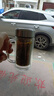 雄沃馳雙層玻璃杯把手隔熱男士水杯大容量杯泡茶杯子便攜茶水分離 升級款-【雙層加厚底+鋼芯 550ml 剛本色 曬單實拍圖