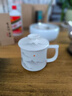 兮元記文創(chuàng)墨山羊脂玉瓷茶杯陶瓷辦公杯男女泡茶杯喝水杯帶蓋家用涼水杯 墨山紅日言宋水杯-370ml 曬單實拍圖