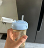 HEGEN海格恩兒童吸管杯蓋通用奶瓶杯子配件1-3歲直飲喝水杯蓋藍色 曬單實(shí)拍圖