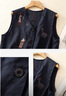 蘑菇同學(xué)棉麻馬甲女寬松2025夏季文藝重工刺繡無(wú)袖V領(lǐng)卡通開衫坎肩外套潮 藏青 L 建議110-125斤 曬單實(shí)拍圖