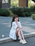 AI真皮德訓(xùn)鞋女2025夏季新款厚底內(nèi)增高女鞋網(wǎng)面透氣網(wǎng)鞋休閑運(yùn)動(dòng)鞋 米白色 36 曬單實(shí)拍圖