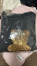 Olrain歐芮兒黑金色加絨衛(wèi)衣女秋冬珠片刺繡小熊套頭衫 黑金色 XL 曬單實拍圖