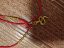 蒂蔻（Tico）足金招財(cái)靈蛇黃金吊墜5D硬金蛇生肖蛇年本命年項(xiàng)鏈金飾生日禮物 曬單實(shí)拍圖