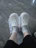 斯凱奇（Skechers）怪獸泡泡鞋|女防滑耐磨涼拖鞋休閑外穿洞洞鞋 女-白色/多彩色/WMLT 38 曬單實(shí)拍圖
