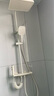 九牧（JOMOO）官方花灑淋浴套裝鋼琴按鍵大置物臺淋浴噴頭精銅淋浴空氣增壓自潔 M1-【恒溫款】奶白色數顯氛圍燈 曬單實(shí)拍圖