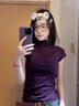 勤記高領(lǐng)短袖女高級感寬松咖色半高領(lǐng)短袖T恤女裝2025春夏新款歐貨修 烏梅紫[短袖女t恤2024新款/今年 S 均碼 曬單實拍圖