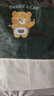 防水防油圍裙工作服圍腰廚房可愛卡通形象簡約廚房餐廳禮品男女 甜甜熊圍裙1條【綠色】 防水防油 曬單實拍圖