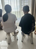 巧納美凳子家用塑料加厚可疊放小板凳客廳沙發(fā)矮凳透明灰3336-GY1個(gè)裝 曬單實(shí)拍圖