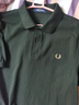 Fred Perry男士POLO衫2025冬季休閑麥穗重磅短袖多彩T恤M6000 GRS/夜綠色 L 曬單實(shí)拍圖