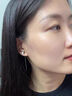 BJYLS999足銀微鑲蝴蝶耳線女小眾設(shè)計感養(yǎng)耳環(huán)中長款流蘇森系銀耳飾品 S999足銀蝴蝶耳線 曬單實拍圖