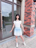 moonkids童裝女童冰絲速干百褶裙2025夏季新款兒童網(wǎng)球短裙涼感輕薄半身裙 6126藍(lán)色漸變速干裙 130 cm 曬單實(shí)拍圖