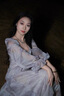 蕓蕁裙子女夏季2025新款法式度假暈染海邊燙金氣質溫柔連衣裙藍色蝴蝶 灰藍色 【送銀色蝴蝶】 XL 建議115-125斤穿 曬單實拍圖