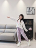 moonkids童裝女童休閑衛(wèi)褲2025秋季新款兒童秋裝運(yùn)動褲大童早秋防蚊褲子 19626長袖T恤+16403紫色運(yùn)動褲 150 cm 曬單實(shí)拍圖