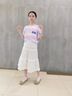 艾卡諾 I.KARNOW女童裙子夏季2025新款兒童洋氣甜美夏天半身裙女孩韓版公主蓬蓬裙 4406白色 170 曬單實(shí)拍圖