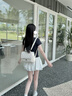 歐時(shí)納（JUST STAR）張予曦同款雙肩包女款2025年新款輕奢侈通勤旅游雙肩背包書(shū)包學(xué)生 椰奶白-中號（可放11寸平板） 曬單實(shí)拍圖