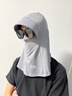 京悠雨冰絲電動(dòng)車防曬面罩全臉夏帽子口罩護(hù)頸一體騎行可帶頭盔 深灰 （原版錦綸 冰感加倍） 均碼 曬單實(shí)拍圖