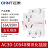 正泰（CHNT）導軌插座 五孔16A模塊化插座AC30 -10540 五孔16A 配電箱多媒體箱工地插座 曬單實拍圖