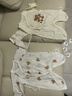 貝瑞加（Babyprints）新生兒連體衣2件裝初生男女寶寶蝴蝶衣長袖純棉護肚哈衣 小熊52 曬單實拍圖