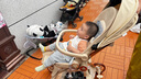 ANGI BABY嬰兒推車可坐可躺嬰兒車雙向推行兒童車帶減震輕便高景觀遛娃神器 香檳金【六重避震+電鍍輪轂】 鋁合金溜娃神車可折疊手推車 曬單實(shí)拍圖