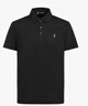 Hush Puppies【含桑蠶絲】暇步士男裝夏季爽滑柔軟商務(wù)凈色POLO衫 漆黑色 L 曬單實拍圖