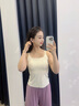 蕉樹美背吊帶內搭女夏季薄款內衣帶胸墊背心文胸一體白色打底外穿上衣 奶白色 L （(100-120斤) 曬單實拍圖