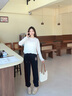 Teenie Weenie小熊女裝衛(wèi)褲2025年秋季新款柔軟舒適加絨收腳休閑褲 黑色 S 曬單實(shí)拍圖