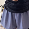 DUTRIEUX 運動泳衣女款短袖大碼胖mm遮肉運動拼接色分體保守遮肚顯瘦泳裝 均碼【均碼100-160斤】 曬單實拍圖